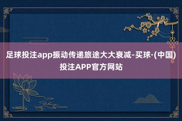 足球投注app振动传递旅途大大衰减-买球·(中国)投注APP官方网站