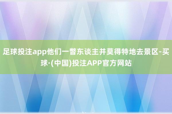 足球投注app他们一瞥东谈主并莫得特地去景区-买球·(中国)投注APP官方网站