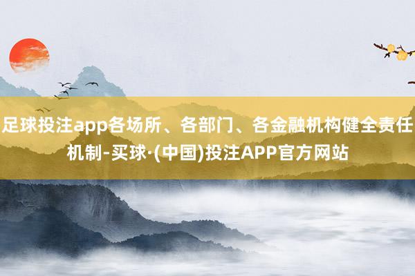 足球投注app各场所、各部门、各金融机构健全责任机制-买球·(中国)投注APP官方网站
