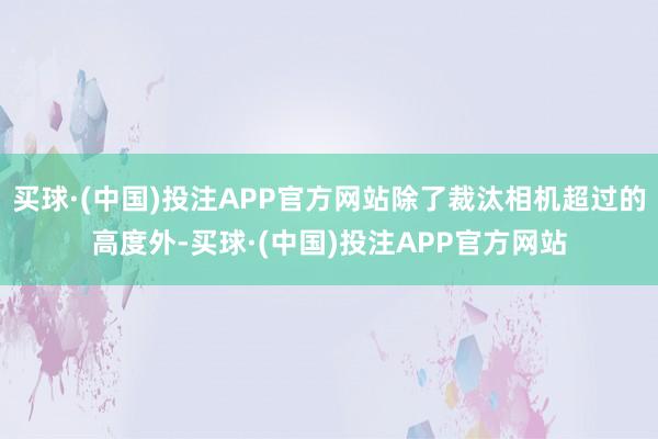 买球·(中国)投注APP官方网站除了裁汰相机超过的高度外-买球·(中国)投注APP官方网站