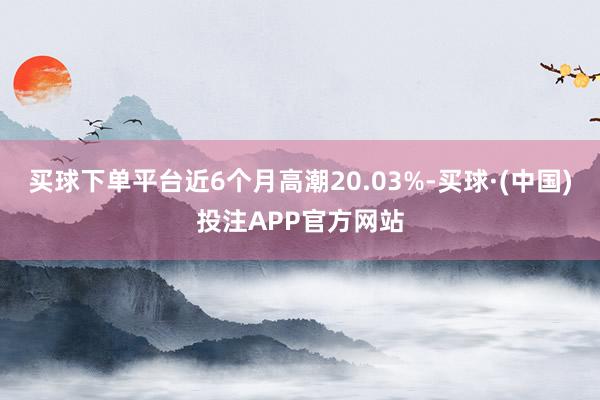 买球下单平台近6个月高潮20.03%-买球·(中国)投注APP官方网站
