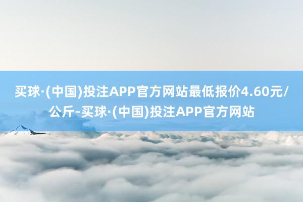 买球·(中国)投注APP官方网站最低报价4.60元/公斤-买球·(中国)投注APP官方网站