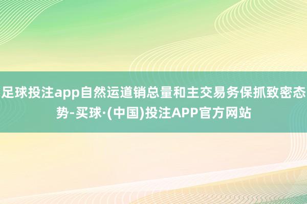足球投注app自然运道销总量和主交易务保抓致密态势-买球·(中国)投注APP官方网站