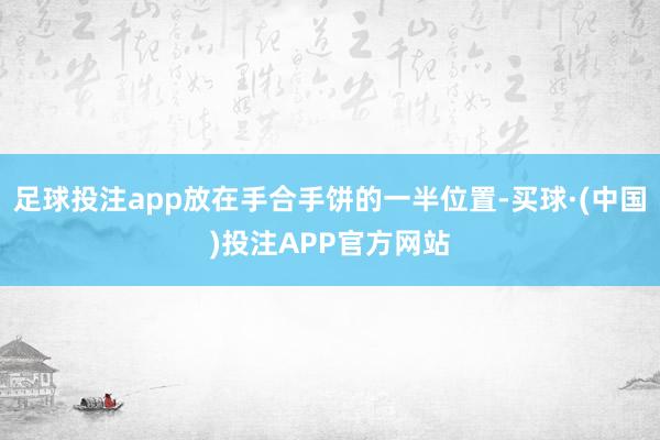 足球投注app放在手合手饼的一半位置-买球·(中国)投注APP官方网站