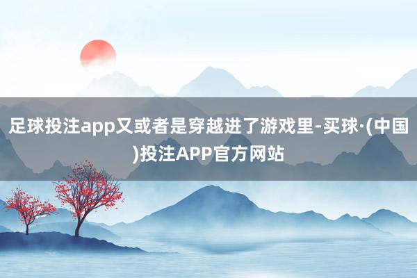 足球投注app又或者是穿越进了游戏里-买球·(中国)投注APP官方网站
