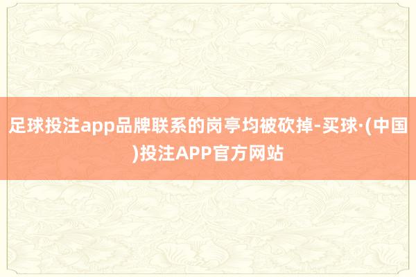 足球投注app品牌联系的岗亭均被砍掉-买球·(中国)投注APP官方网站