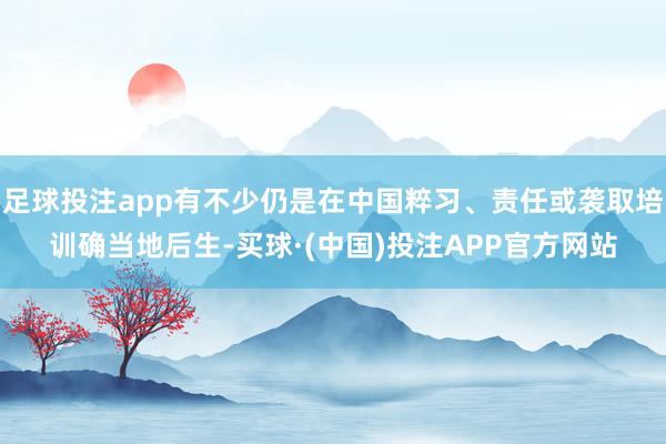 足球投注app有不少仍是在中国粹习、责任或袭取培训确当地后生-买球·(中国)投注APP官方网站