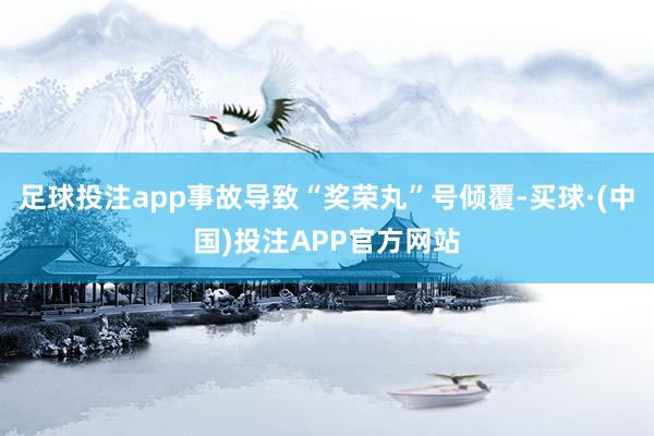 足球投注app事故导致“奖荣丸”号倾覆-买球·(中国)投注APP官方网站