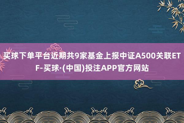买球下单平台近期共9家基金上报中证A500关联ETF-买球·(中国)投注APP官方网站