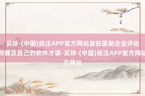 买球·(中国)投注APP官方网站旨在匡助企业评估和普及自己的软件才调-买球·(中国)投注APP官方网站