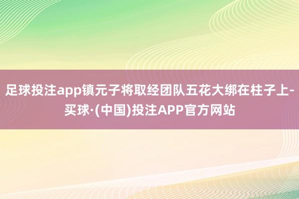 足球投注app镇元子将取经团队五花大绑在柱子上-买球·(中国)投注APP官方网站