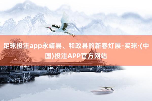足球投注app永靖县、和政县的新春灯展-买球·(中国)投注APP官方网站
