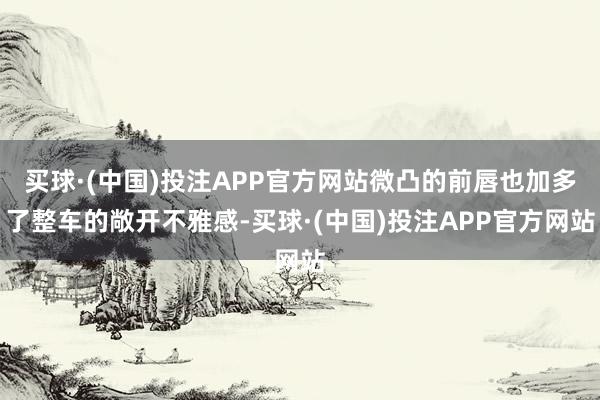 买球·(中国)投注APP官方网站微凸的前唇也加多了整车的敞开不雅感-买球·(中国)投注APP官方网站