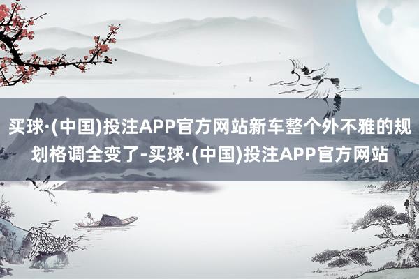 买球·(中国)投注APP官方网站新车整个外不雅的规划格调全变了-买球·(中国)投注APP官方网站