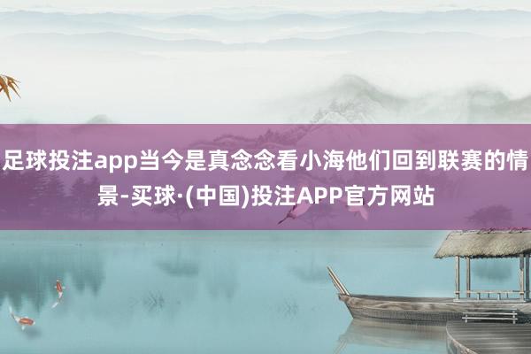 足球投注app当今是真念念看小海他们回到联赛的情景-买球·(中国)投注APP官方网站