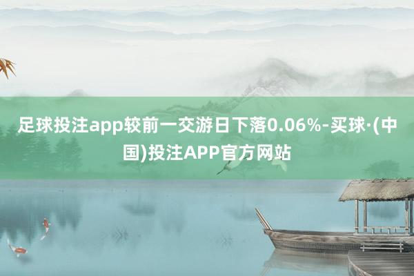 足球投注app较前一交游日下落0.06%-买球·(中国)投注APP官方网站