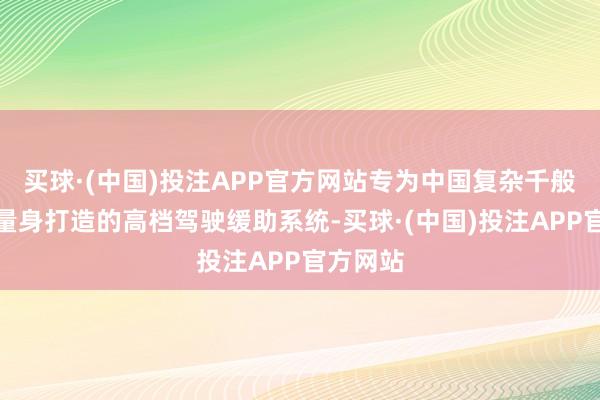 买球·(中国)投注APP官方网站专为中国复杂千般的路况量身打造的高档驾驶缓助系统-买球·(中国)投注APP官方网站