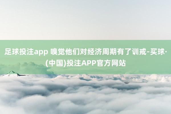 足球投注app 嗅觉他们对经济周期有了训戒-买球·(中国)投注APP官方网站