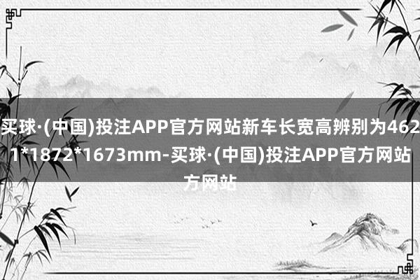 买球·(中国)投注APP官方网站新车长宽高辨别为4621*1872*1673mm-买球·(中国)投注APP官方网站