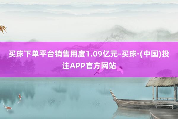 买球下单平台销售用度1.09亿元-买球·(中国)投注APP官方网站