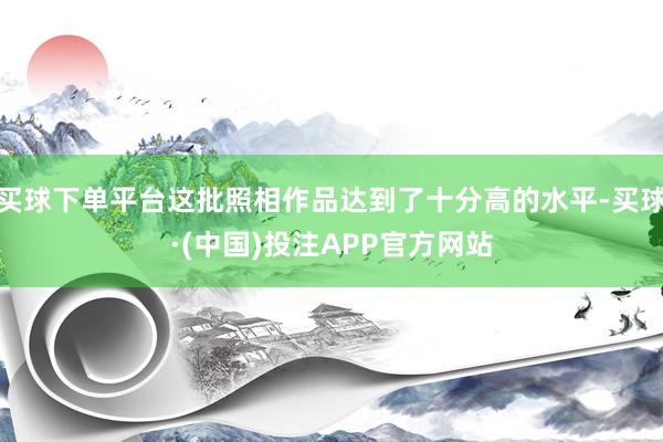 买球下单平台这批照相作品达到了十分高的水平-买球·(中国)投注APP官方网站