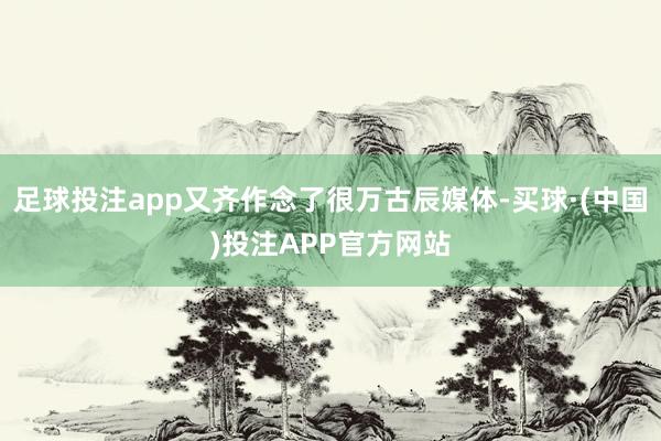 足球投注app又齐作念了很万古辰媒体-买球·(中国)投注APP官方网站