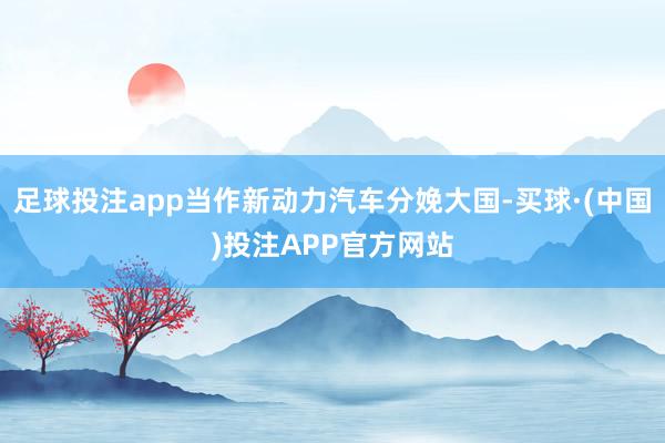 足球投注app当作新动力汽车分娩大国-买球·(中国)投注APP官方网站