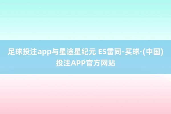 足球投注app与星途星纪元 ES雷同-买球·(中国)投注APP官方网站