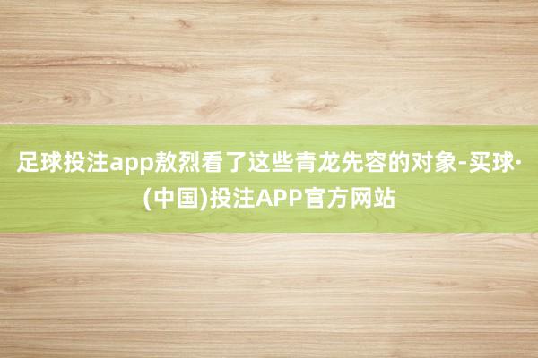 足球投注app敖烈看了这些青龙先容的对象-买球·(中国)投注APP官方网站