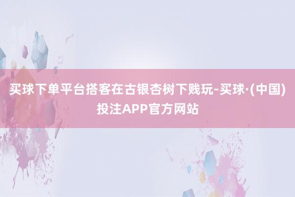 买球下单平台搭客在古银杏树下贱玩-买球·(中国)投注APP官方网站