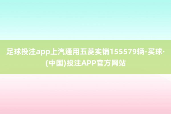 足球投注app上汽通用五菱实销155579辆-买球·(中国)投注APP官方网站
