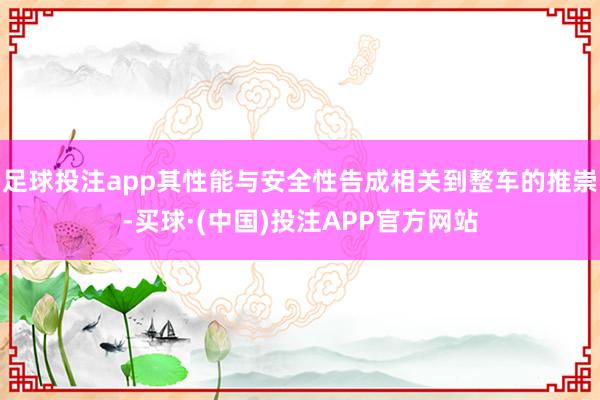 足球投注app其性能与安全性告成相关到整车的推崇-买球·(中国)投注APP官方网站