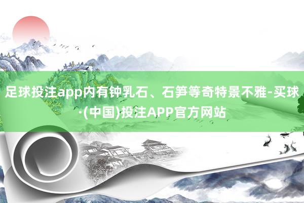 足球投注app内有钟乳石、石笋等奇特景不雅-买球·(中国)投注APP官方网站