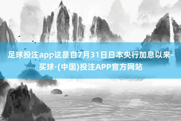 足球投注app 这是自7月31日日本央行加息以来-买球·(中国)投注APP官方网站