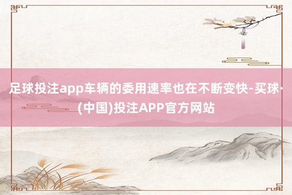 足球投注app车辆的委用速率也在不断变快-买球·(中国)投注APP官方网站