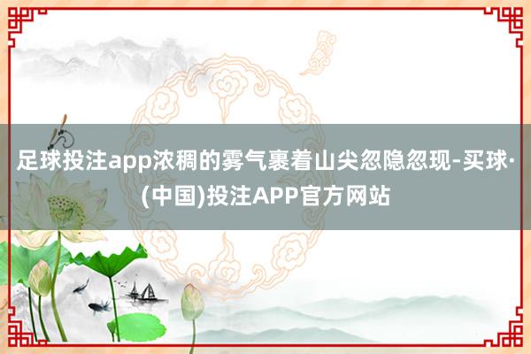 足球投注app浓稠的雾气裹着山尖忽隐忽现-买球·(中国)投注APP官方网站