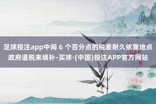 足球投注app中间 6 个百分点的税差耐久依靠地点政府退税来填补-买球·(中国)投注APP官方网站