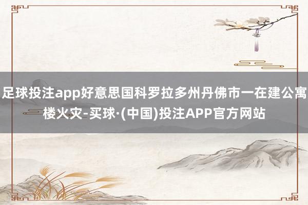 足球投注app好意思国科罗拉多州丹佛市一在建公寓楼火灾-买球·(中国)投注APP官方网站