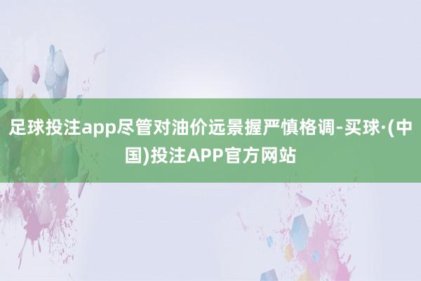 足球投注app尽管对油价远景握严慎格调-买球·(中国)投注APP官方网站