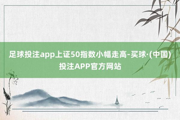 足球投注app上证50指数小幅走高-买球·(中国)投注APP官方网站