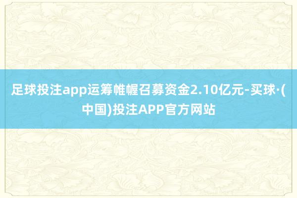 足球投注app运筹帷幄召募资金2.10亿元-买球·(中国)投注APP官方网站