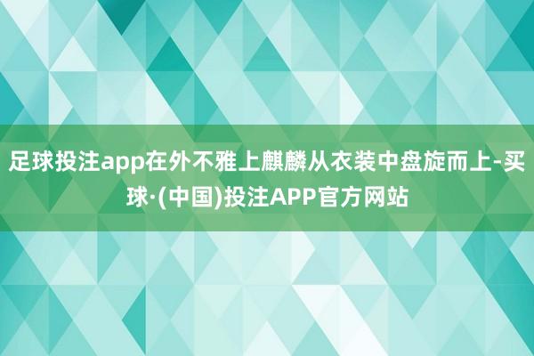 足球投注app在外不雅上麒麟从衣装中盘旋而上-买球·(中国)投注APP官方网站
