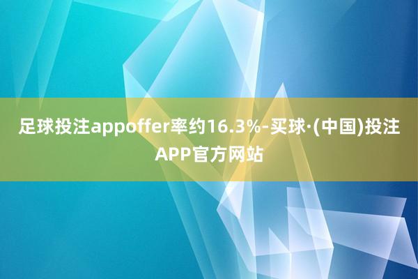 足球投注appoffer率约16.3%-买球·(中国)投注APP官方网站