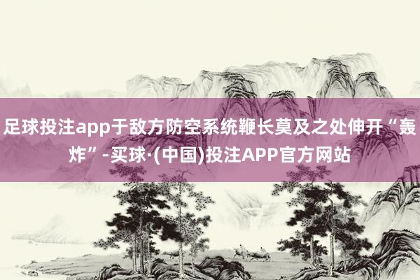 足球投注app于敌方防空系统鞭长莫及之处伸开“轰炸”-买球·(中国)投注APP官方网站