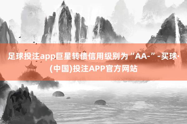 足球投注app巨星转债信用级别为“AA-”-买球·(中国)投注APP官方网站