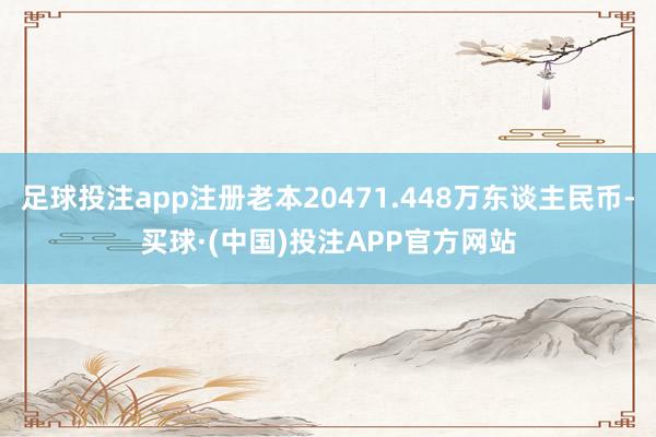足球投注app注册老本20471.448万东谈主民币-买球·(中国)投注APP官方网站