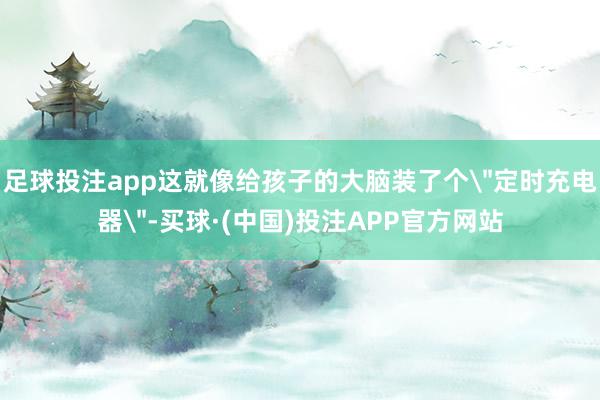 足球投注app这就像给孩子的大脑装了个