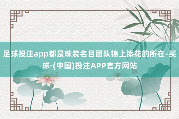 足球投注app都是珠装名目团队锦上添花的所在-买球·(中国)投注APP官方网站