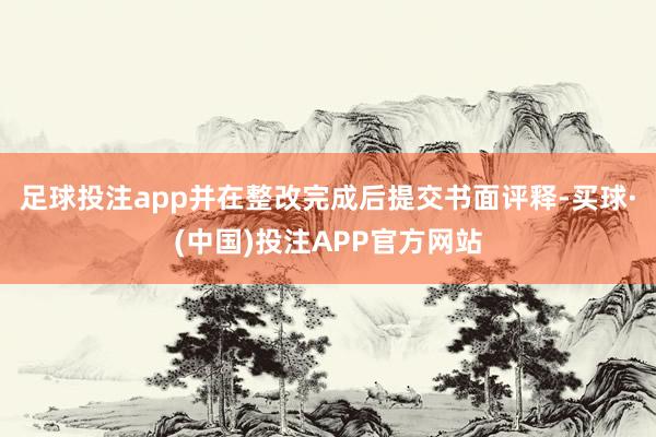 足球投注app并在整改完成后提交书面评释-买球·(中国)投注APP官方网站