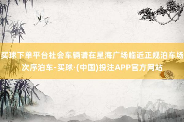 买球下单平台社会车辆请在星海广场临近正规泊车场次序泊车-买球·(中国)投注APP官方网站